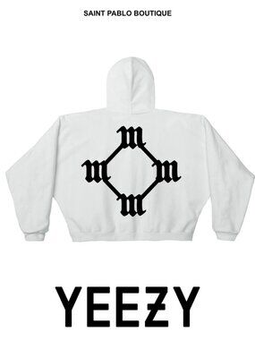 YEEZY White HD-01 Kanye West So Help Me God / All Day Cropped Hoodie